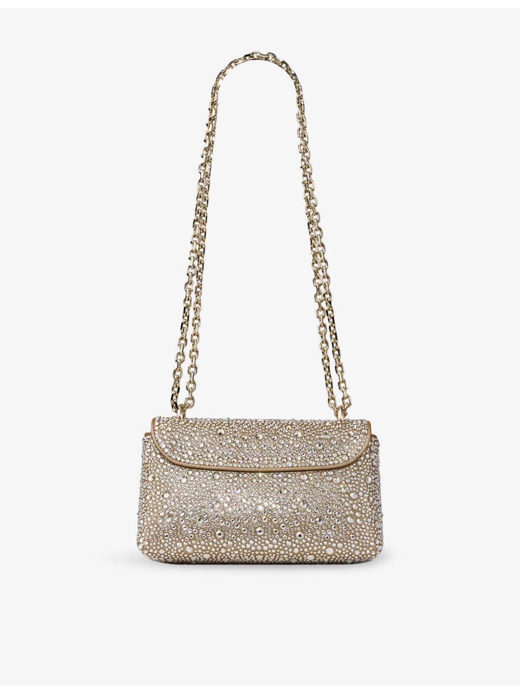 Jimmy Choo Curve rhinestone suede cross body bag 19cm wide (British brand)