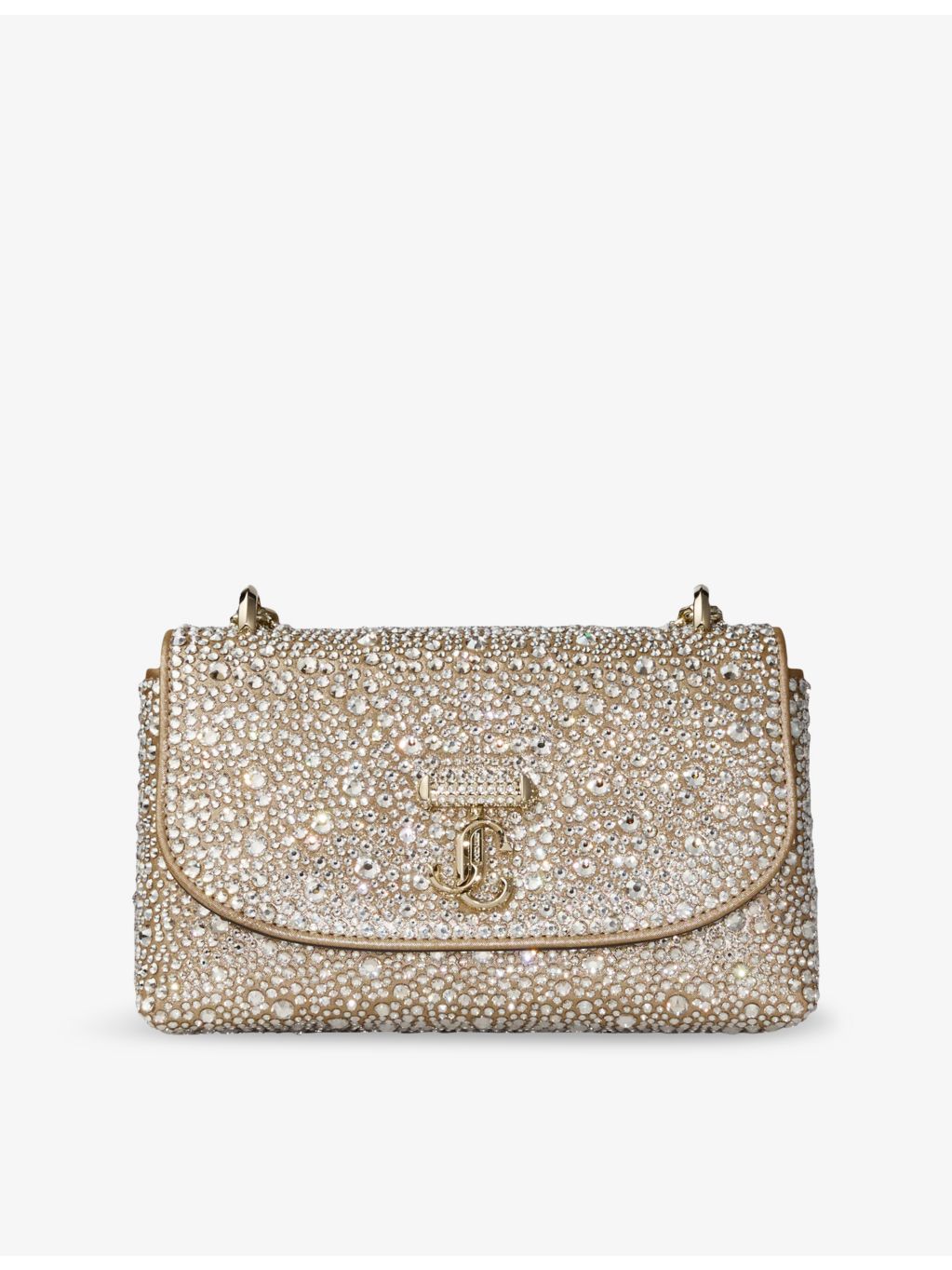 Jimmy Choo Curve rhinestone suede cross body bag 19cm wide (British brand)