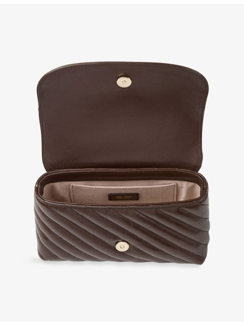 Jimmy Choo Curve small quilted cross body bag, UK version