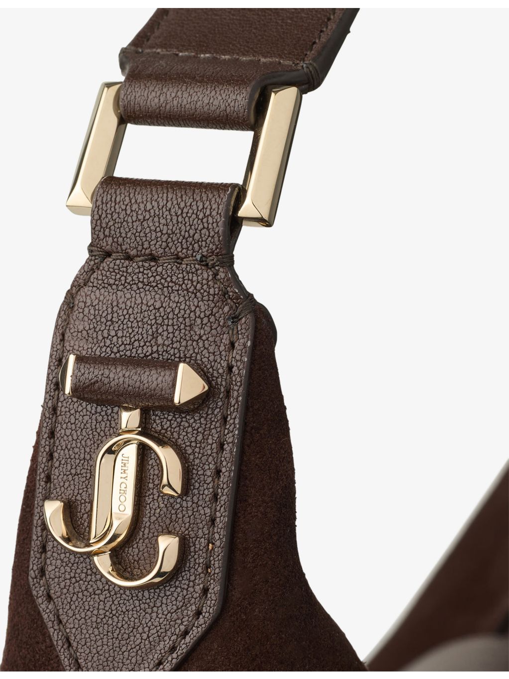 Jimmy Choo Bar Hobo suede leather shoulder bag, imported from the UK