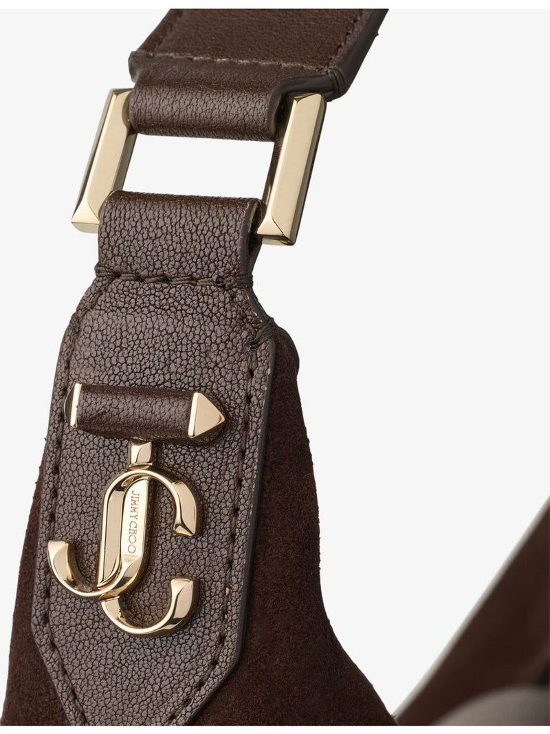 Jimmy Choo Bar Hobo suede leather shoulder bag, imported from the UK