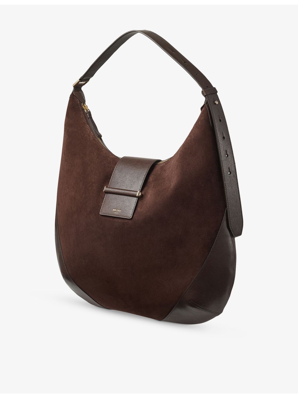 Jimmy Choo Bar Hobo suede leather shoulder bag, imported from the UK