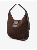 Jimmy Choo Bar Hobo suede leather shoulder bag, imported from the UK