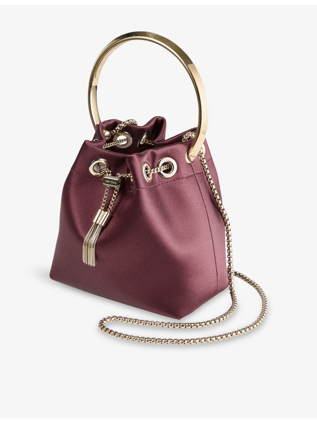 Jimmy Choo Bon Bon satin top-handle bag, UK version