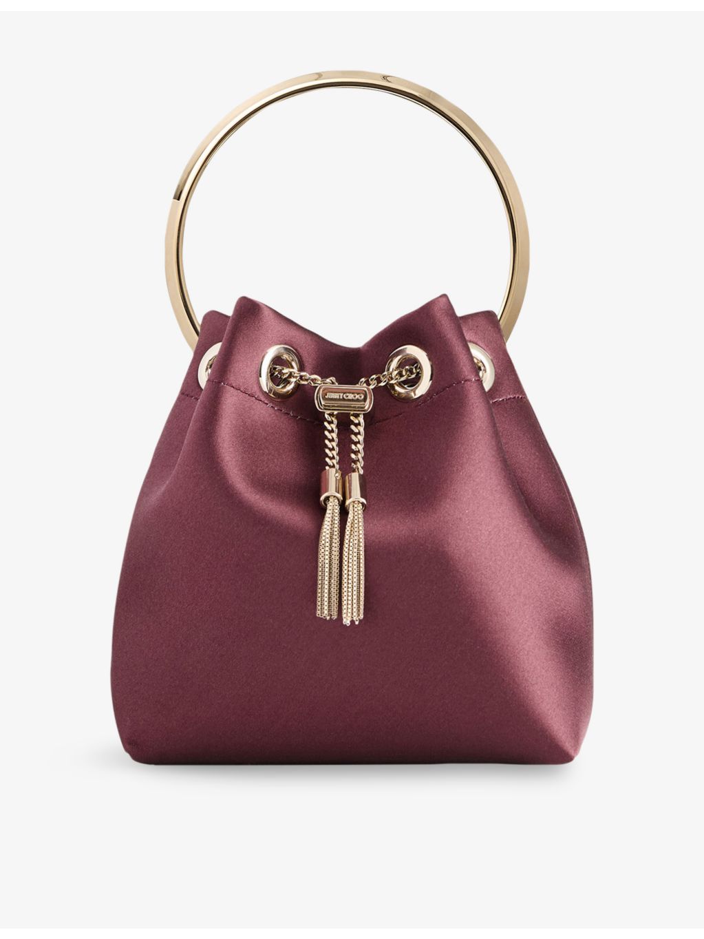 Jimmy Choo Bon Bon satin top-handle bag, UK version