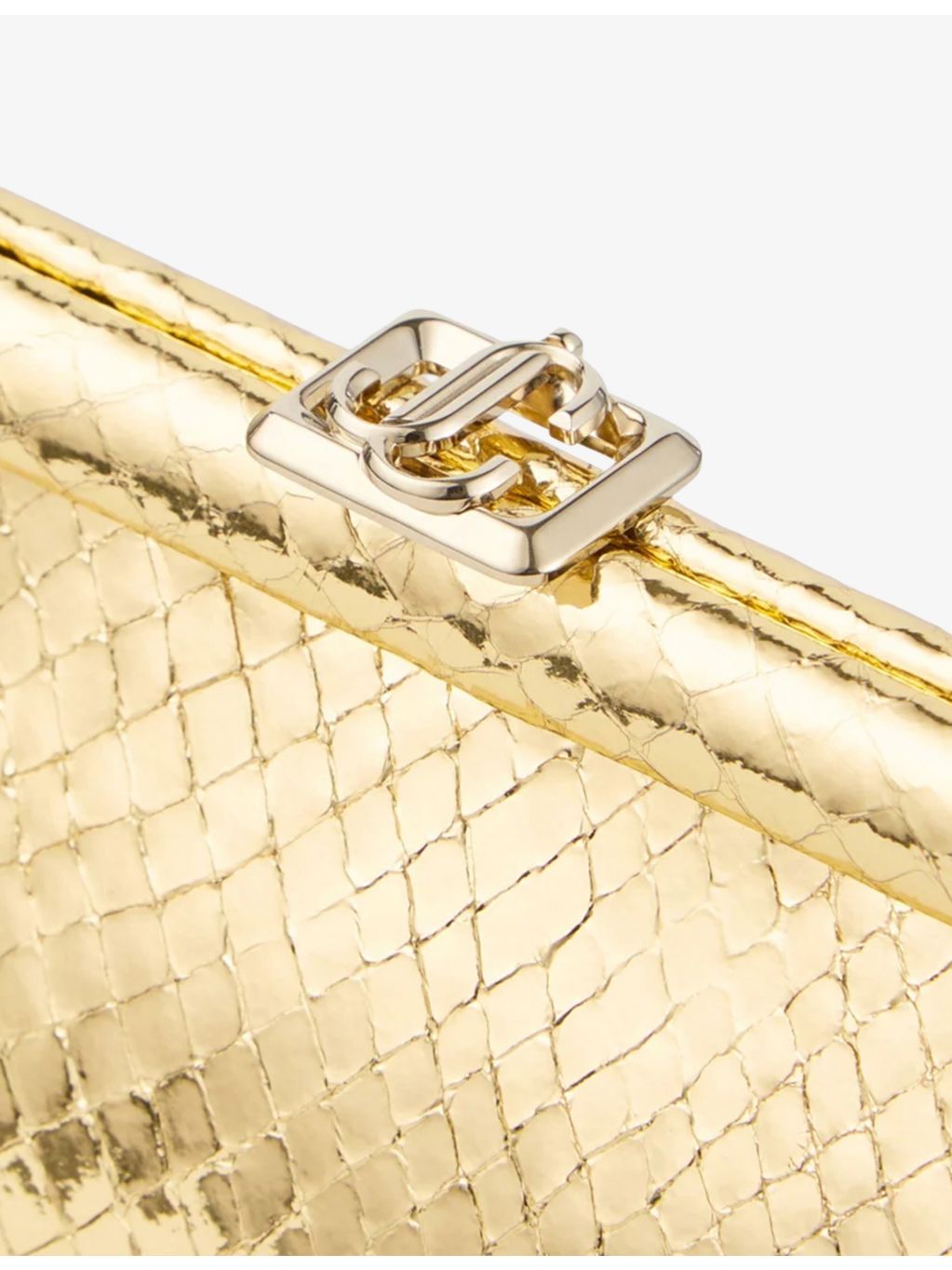 Jimmy Choo Skylar leather clutch with square clasp - British product