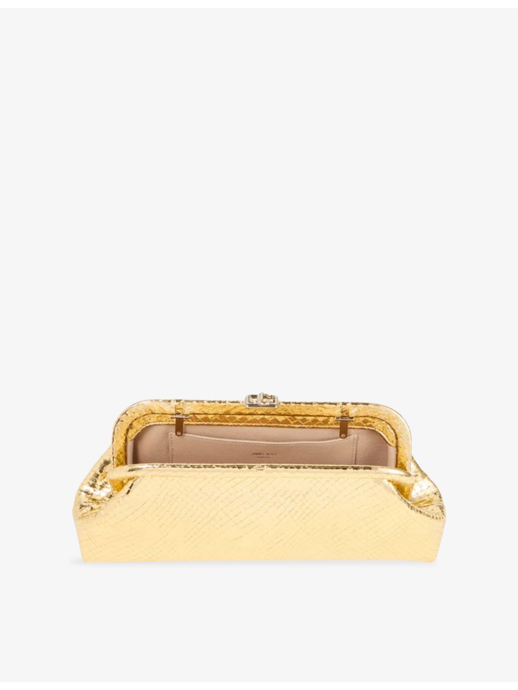 Jimmy Choo Skylar leather clutch with square clasp - British product