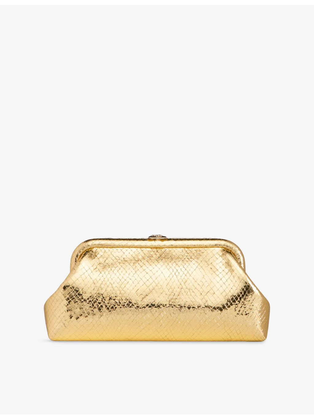 Jimmy Choo Skylar leather clutch with square clasp - British product
