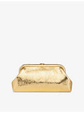 Jimmy Choo Skylar leather clutch with square clasp - British product