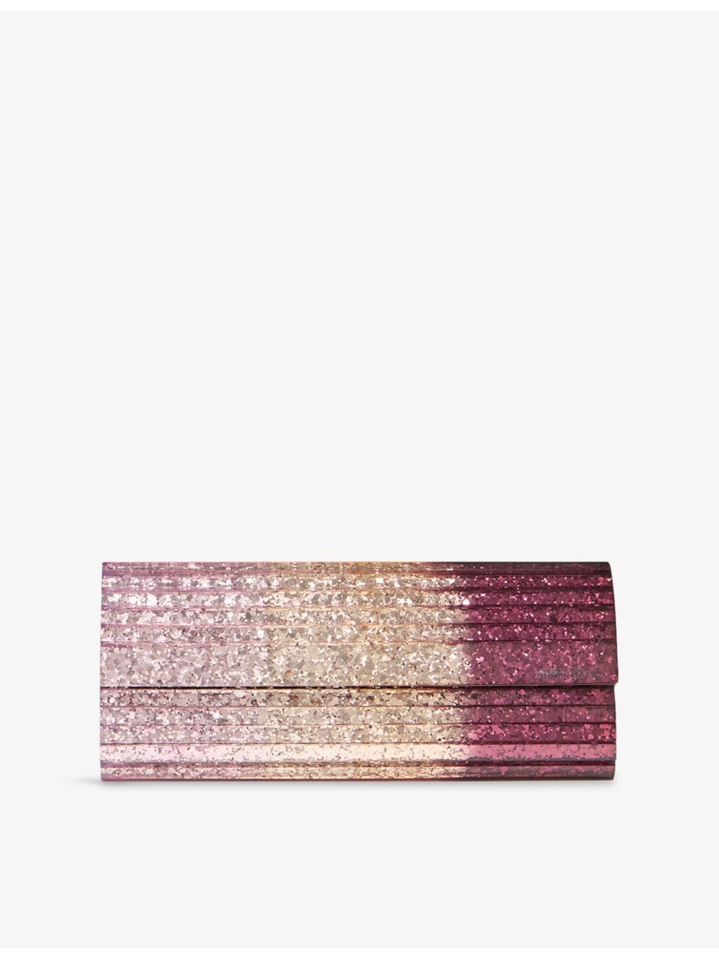 Jimmy Choo glitter plexi clutch bag chain strap, imported from the UK
