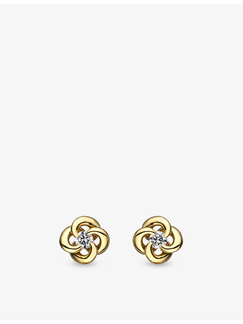 Shaun Leane Entwined Petal gold and diamond earrings, imported from the UK