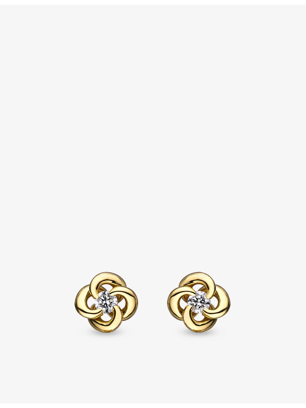 Shaun Leane Entwined Petal gold and diamond earrings, imported from the UK