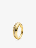 Palermo 18ct Yellow-Gold Plated Sterling-Silver And Cubic Zirconia Ring - K