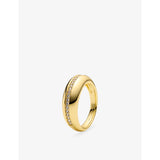 Palermo 18ct Yellow-Gold Plated Sterling-Silver And Cubic Zirconia Ring - K
