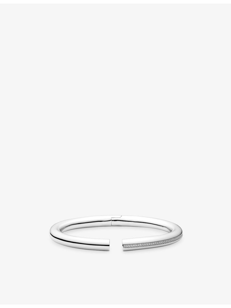 Sif Jakobs sterling silver cubic zirconia bangle 56mm (British brand)