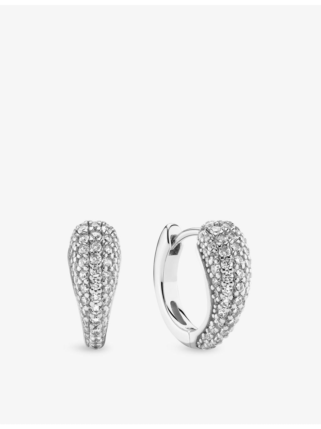 Sif Jakobs hoop earrings with cubic zirconia, imported from the UK