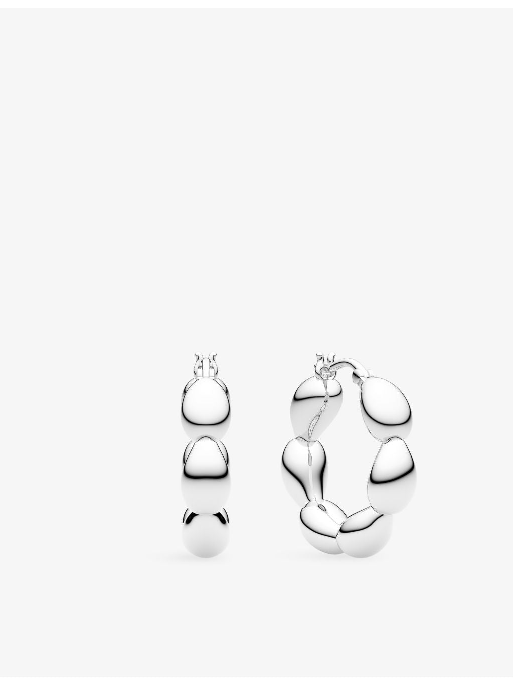 Sif Jakobs rhodium-plated sterling-silver hoop earrings 26mm, imported from the UK