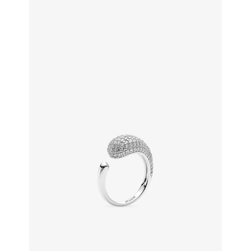 Sif Jakobs Goccia Piccolo silver cubic zirconia ring, imported from the UK