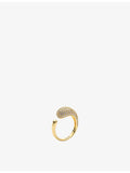 Sif Jakobs 18ct yellow gold-plated sterling silver cubic zirconia ring (British brand)