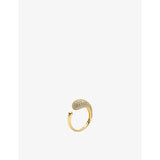 Goccia Piccolo 18ct Yellow Gold-Plated Sterling-Silver and Cubic Zirconia Ring - K