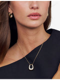 Sif Jakobs gold plated hoop earrings with cubic zirconia 23mm (British brand)