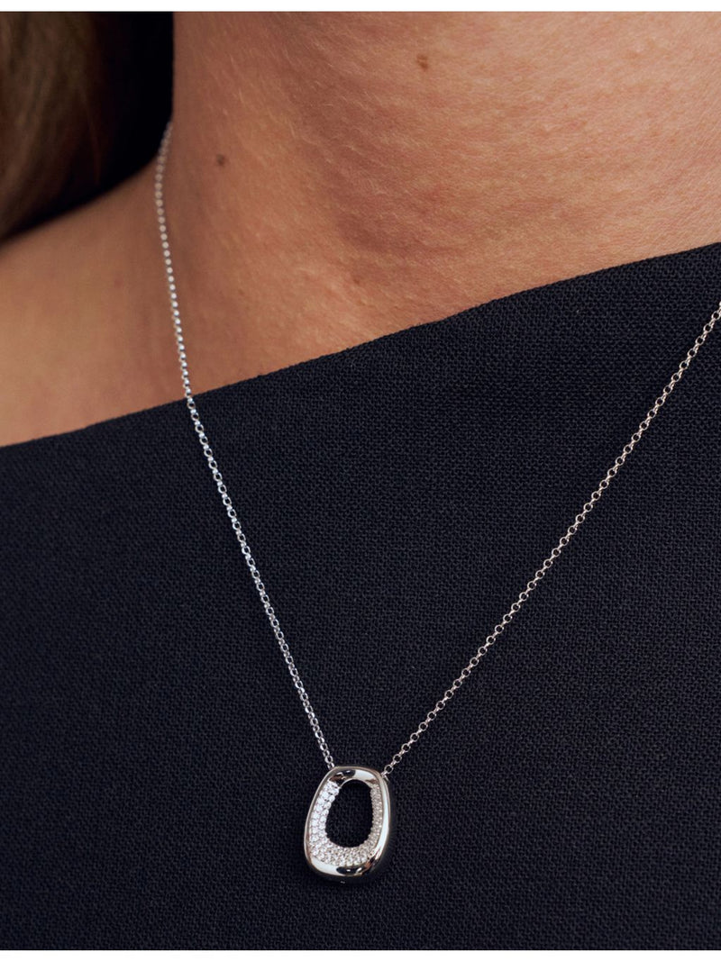 Sif Jakobs sterling silver cubic zirconia necklace 45cm - British product
