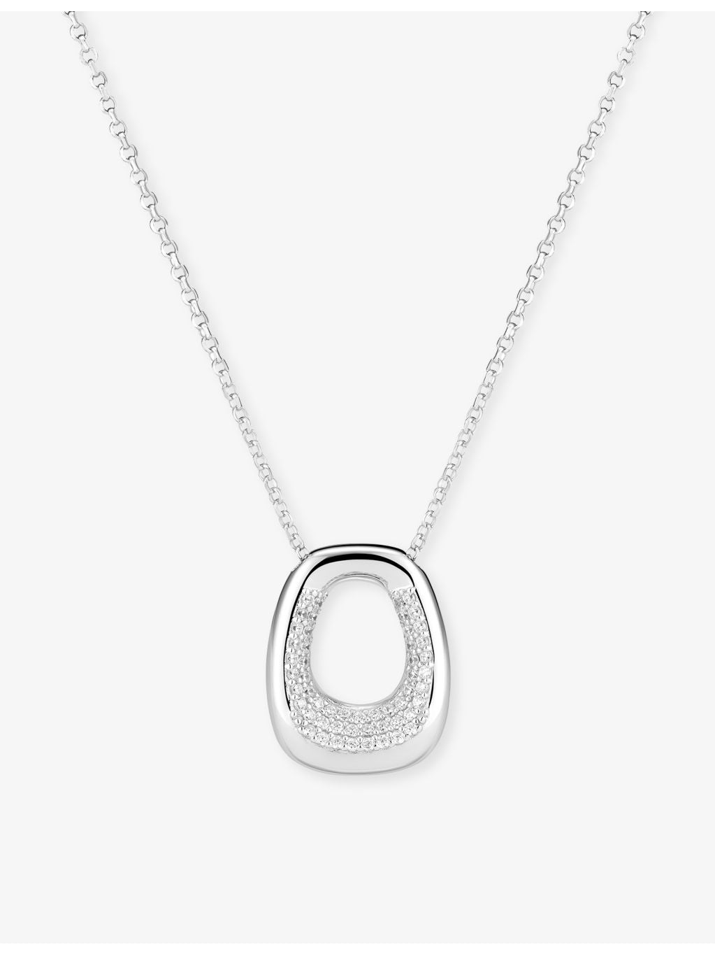 Sif Jakobs sterling silver cubic zirconia necklace 45cm - British product