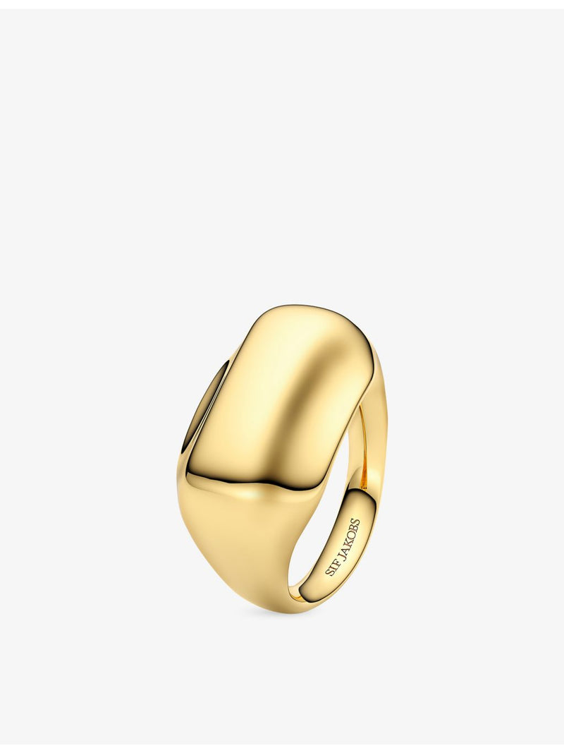 Sif Jakobs 18ct yellow gold-plated sterling-silver ring 13.5mm, imported from the UK