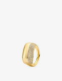 Borsa 18ct Yellow Gold-Plated Sterling-Silver and Cubic Zirconia Ring - K