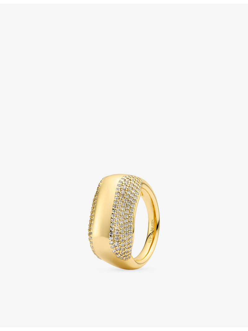 Sif Jakobs gold-plated cubic zirconia ring (British brand)