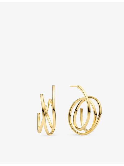 selfridges Sif Jakobs Spirale Pianura 18ct Yellow Gold-Plated Sterling-Silver Earrings- Buy online at McGrocer