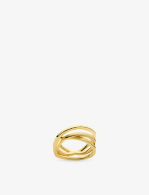 Sif Jakobs Spirale Pianura 18ct Yellow Gold-Plated Sterling-Silver Ring