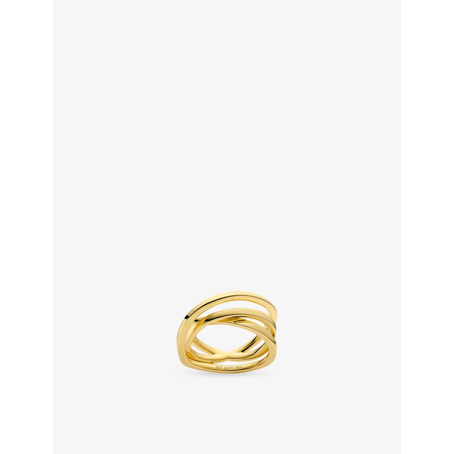 Spirale Pianura 18ct Yellow Gold-Plated Sterling-Silver Ring - K