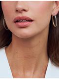 Sif Jakobs 18ct gold rhodium-plated hoop earrings 40mm - British product