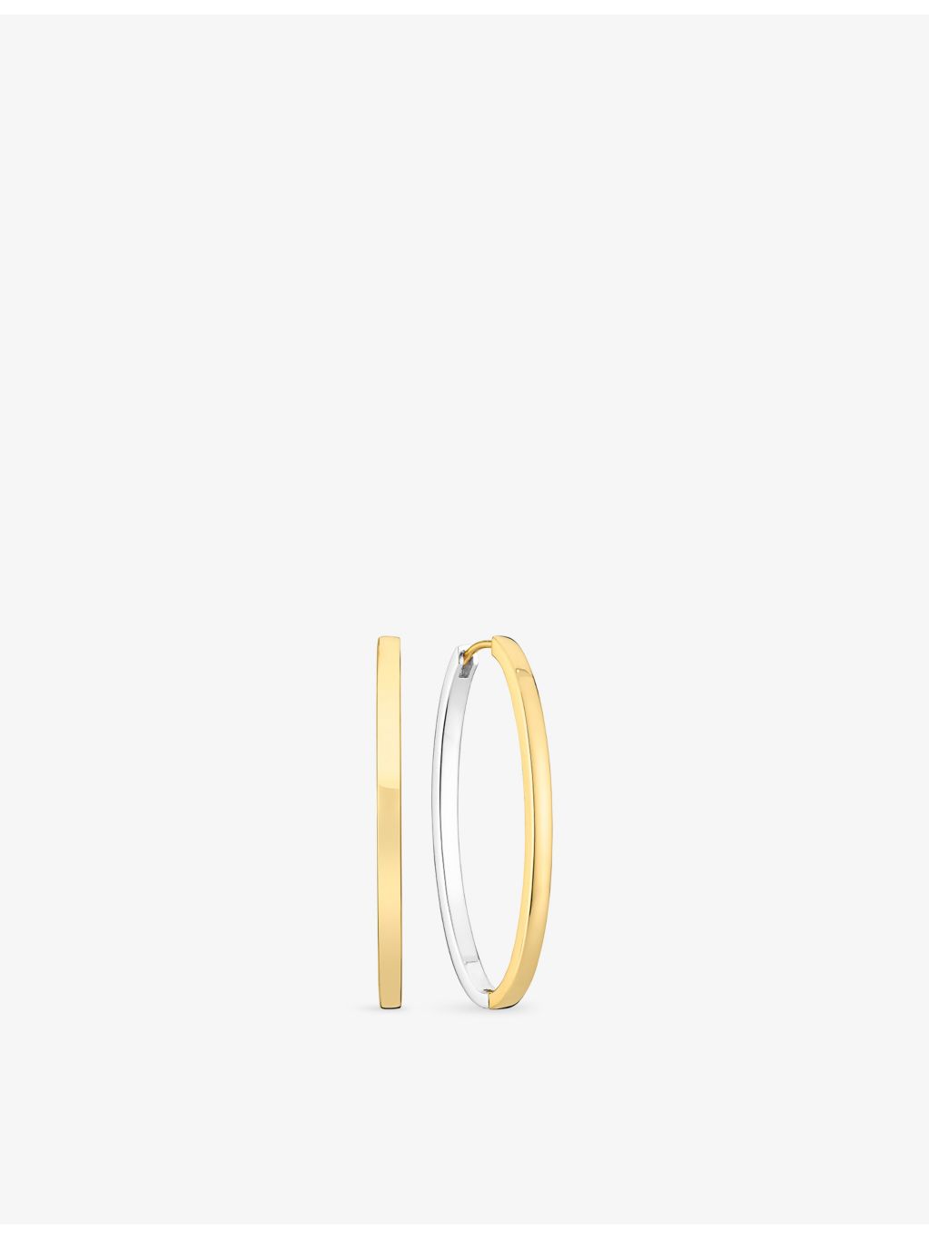 Sif Jakobs 18ct gold rhodium-plated hoop earrings 40mm - British product