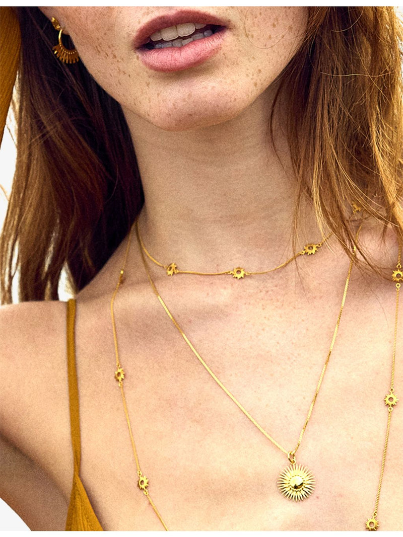 Rachel Jackson Electric Goddess necklace 22ct gold-plated sterling silver 56cm (British brand)
