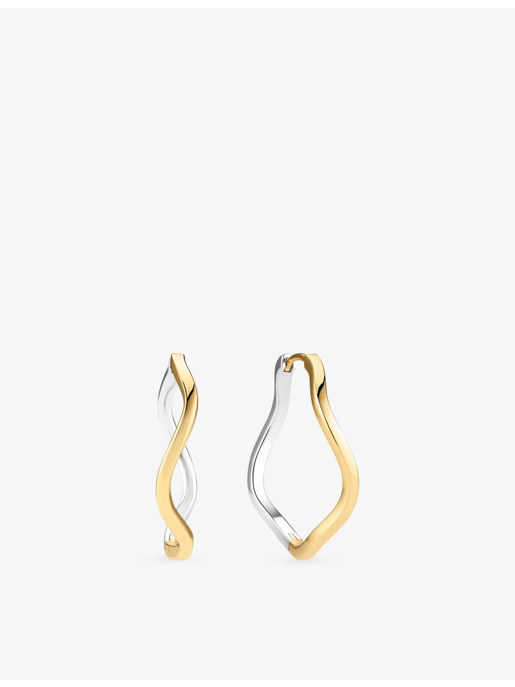 Sif Jakobs two-tone wave hoop earrings 25.5mm - British product