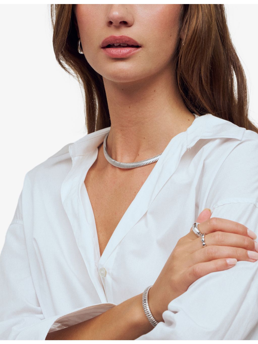 Sif Jakobs Riva rhodium-plated sterling-silver necklace 45cm (British brand)