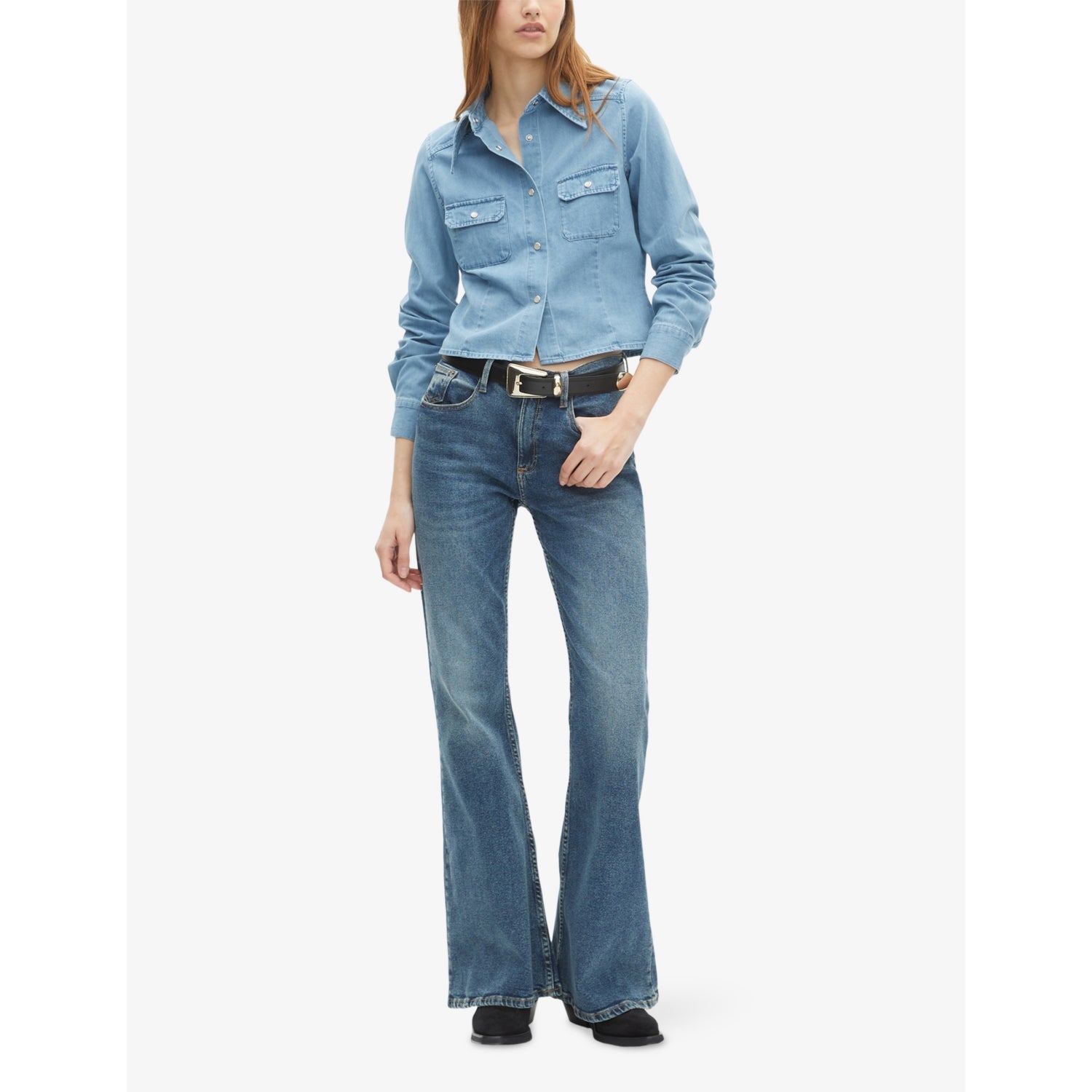 The Kooples leather belt western buckle - British product