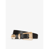 Western-Buckle Leather Belt - S