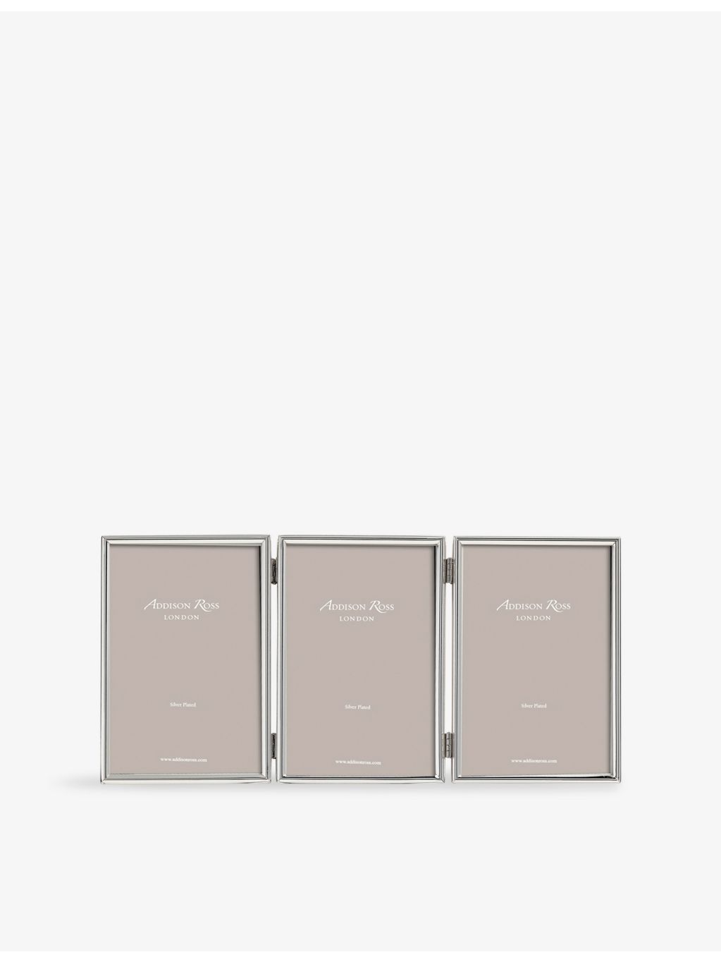 Addison Ross silver-plated triple photo frame 4x6 (British brand)