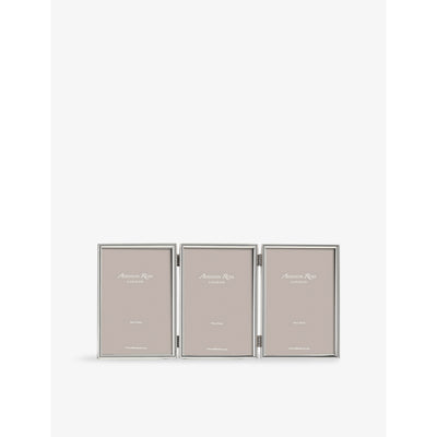 selfridges Addison Ross Triple Fine Edge Silver-Plated Photo Frame 4 x 6 Inch- Buy online at McGrocer