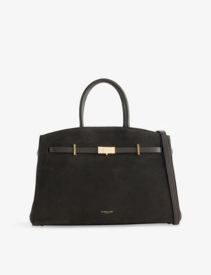 DeMellier Midi Hudson Leather Top-Handle Bag