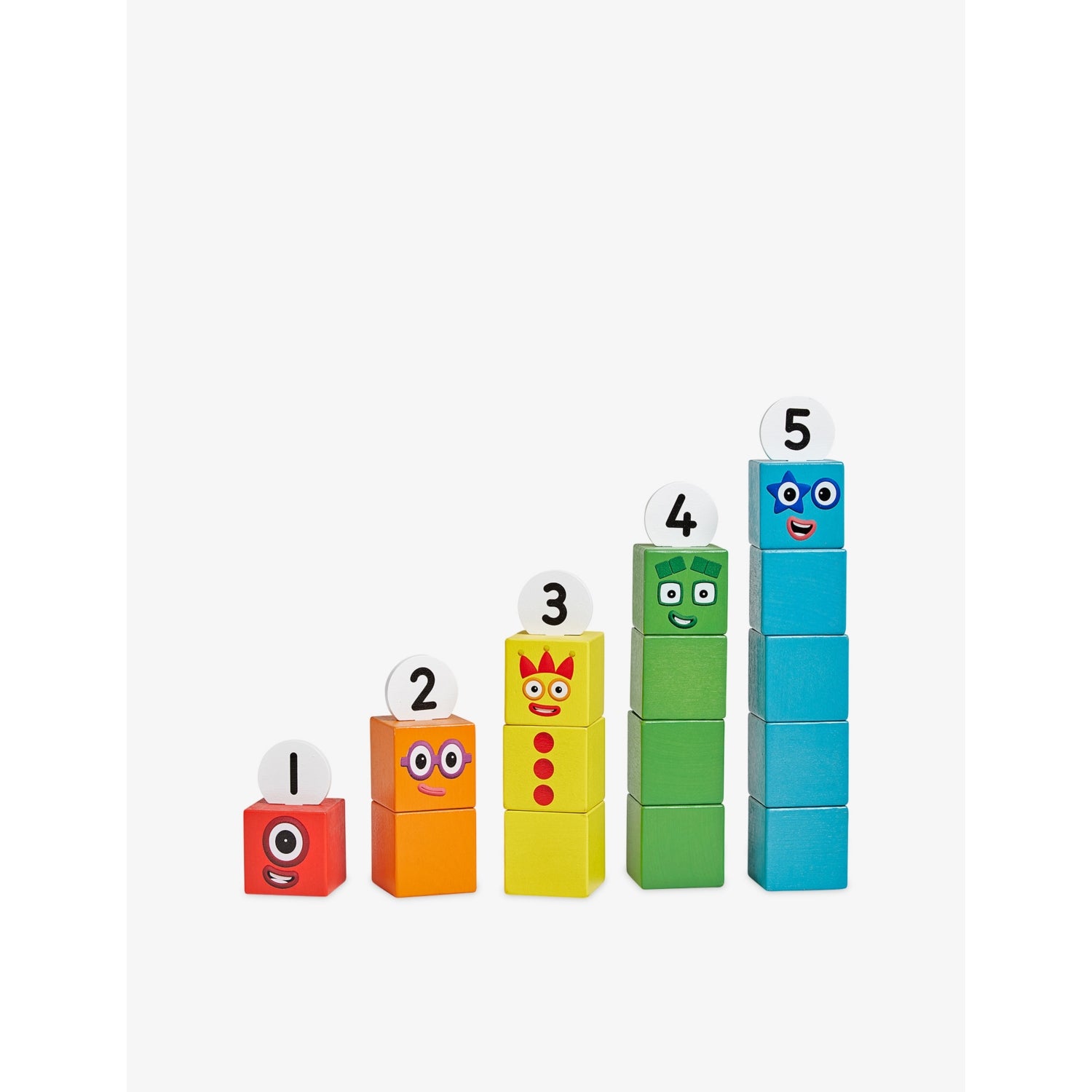 Numberblocks wooden blocks One to Five playset - British product
