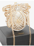 Dune Eaden Bug metal clutch bag in diamante, imported from the UK