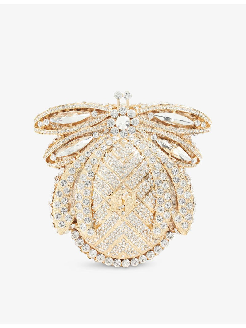 Dune Eaden Bug metal clutch bag in diamante, imported from the UK