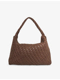Dune large woven faux-leather shoulder bag - British product