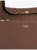 Dune large woven faux-leather shoulder bag - British product