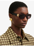 Pre-loved Saint Laurent cat-eye acetate sunglasses - British product