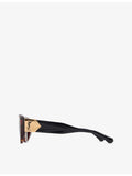 Pre-loved Saint Laurent cat-eye acetate sunglasses - British product
